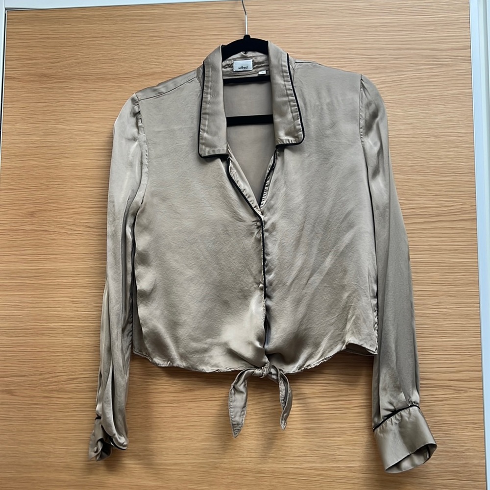 Wilfred Satin Tie Pyjama Blouse